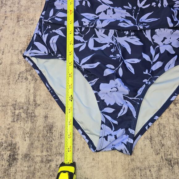 Cupshe Swimsuit Womens Large One Piece Tummy Control Ruched Lined Floral New - Picture 3 of 8
